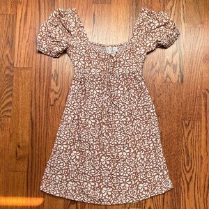 Roxy Brown Floral Mini Dress
